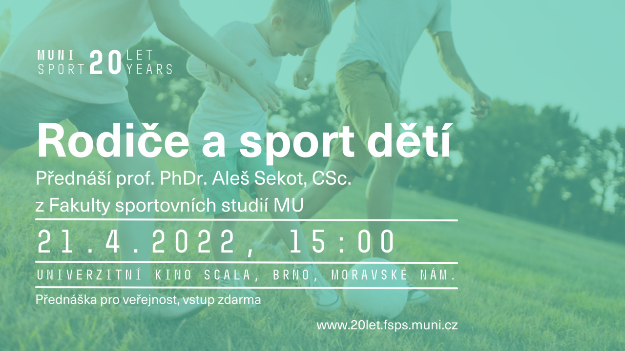 Přednáška: Rodiče a sport dětí