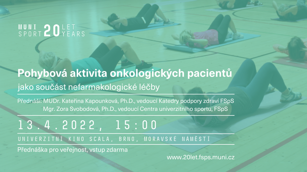 Přednáška: Pohybová aktivita onkologických pacientů